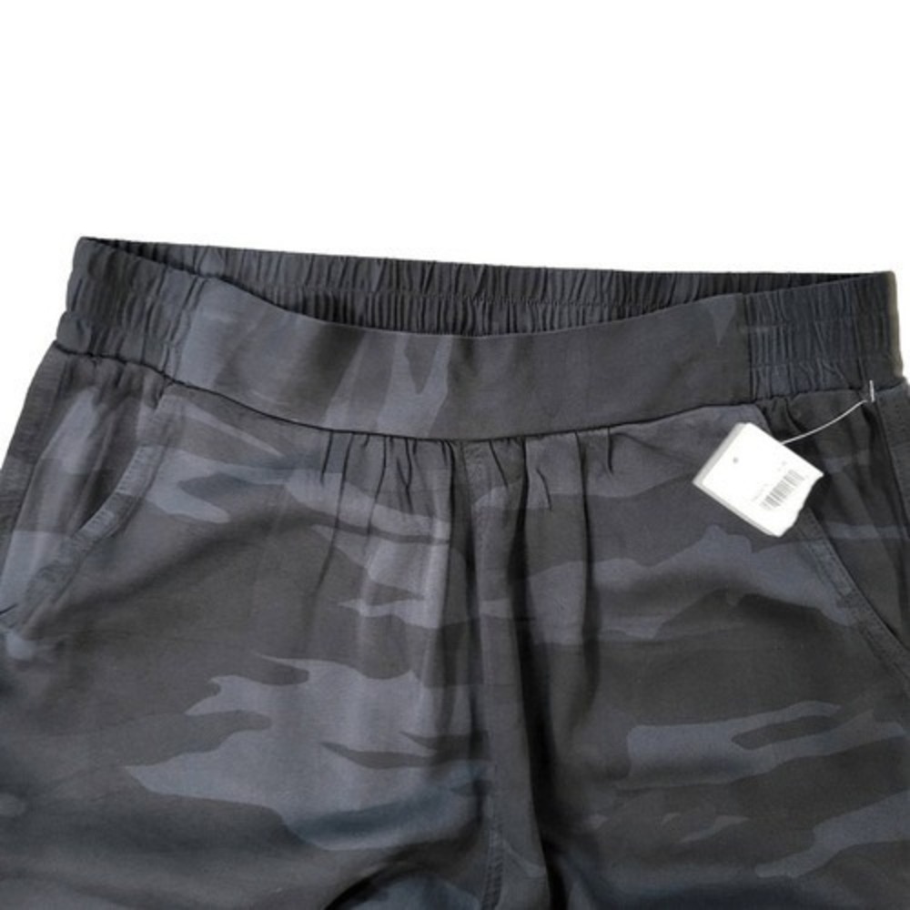 Splendid Womens Camo Jogger Pants Black Grey Elastic Waist Relaxed Fit Large - Picture 6 of 14